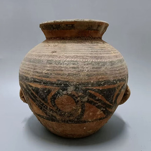 仿古陶器摆件马家窑彩陶罐新石器艺术品酒店家具饰品短视频道具