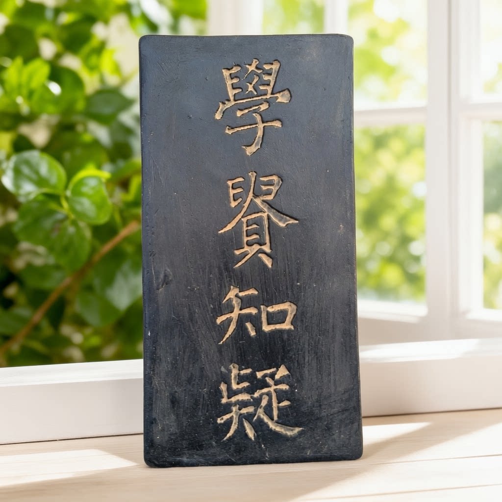 研学拓片模具书法碑刻颜真卿原迹学贵知疑拓板拓印素材国学摆件