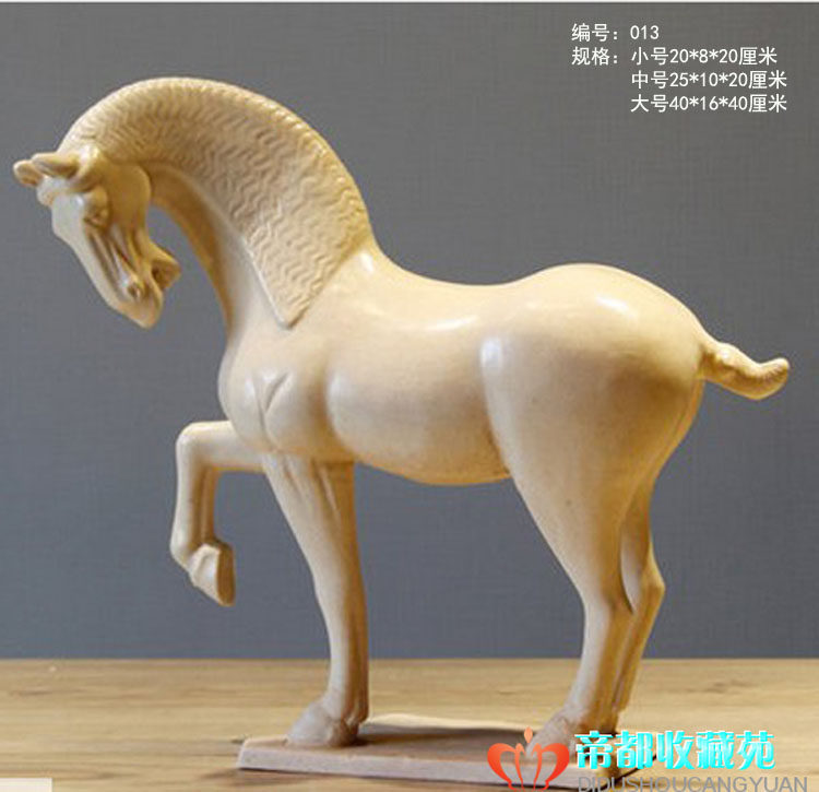 仿古唐三彩陶瓷马 生肖白马 宾馆酒店装饰品 瓷器 家居软装工艺品