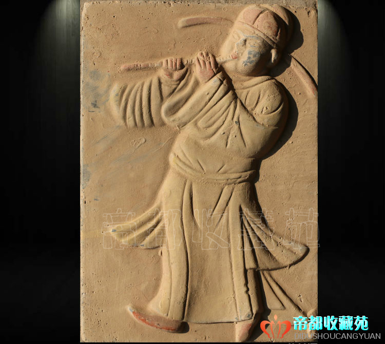 唐代砖雕 人物壁画 古建筑装饰画古典墙饰古物复制品定制拓片素材图片