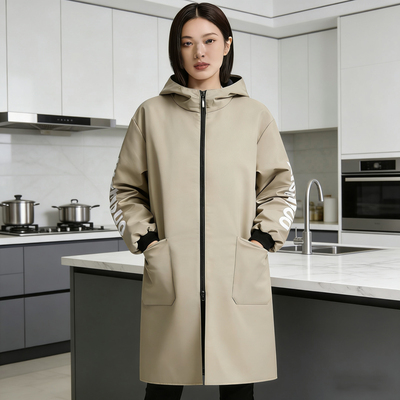 罩衣男女款2025新款冬加绒围裙冬季防水工作服家用大人上班干