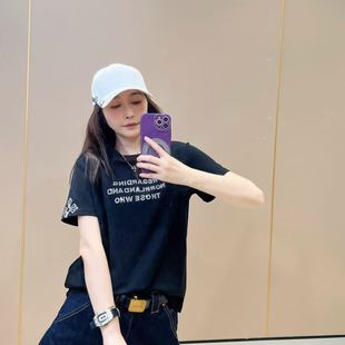 百搭设计感休闲体恤半袖 爆款 505301显瘦洋气时尚 新款 圆领 创意短袖