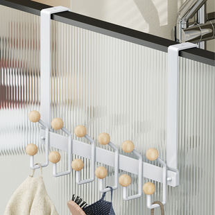 卫生间门后挂钩3.5cm厚门 免打孔浴室玻璃门上挂衣架门背式衣帽钩