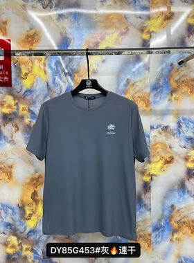 4百斤167达依空间大码加肥加大码男士青春弹力薄料圆领短袖T恤453