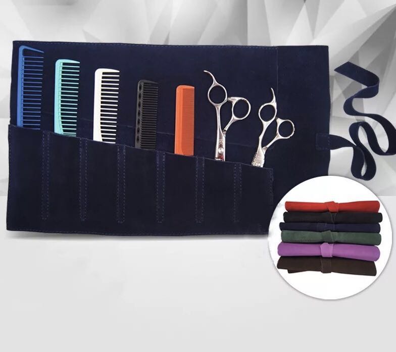 外贸多色真皮卷包 美发师工具卷包 梳子剪刀化妆师化妆刷卷包