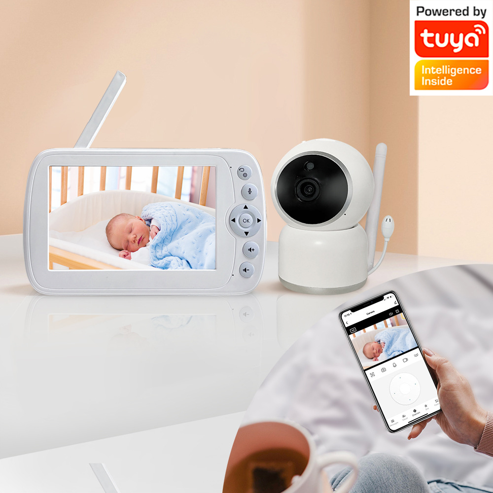 5寸高清双模涂鸦婴儿监护器wireless dual mode baby monitor