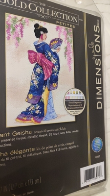 现货 美国进口Dimensions十字绣套件 Dim6953 日本歌姬 小金