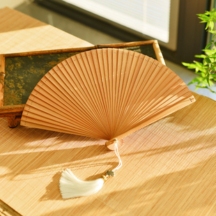 古风折扇全竹折叠扇子2024新款 便携女生随身携带舞蹈儿童中国风