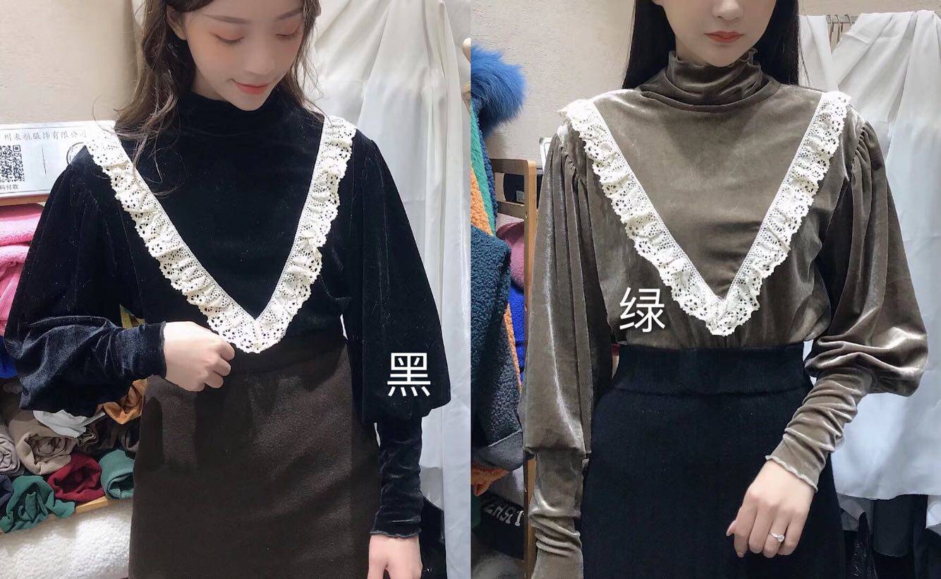 新款丝绒面料气质修身显瘦大牌高端女装短款上衣