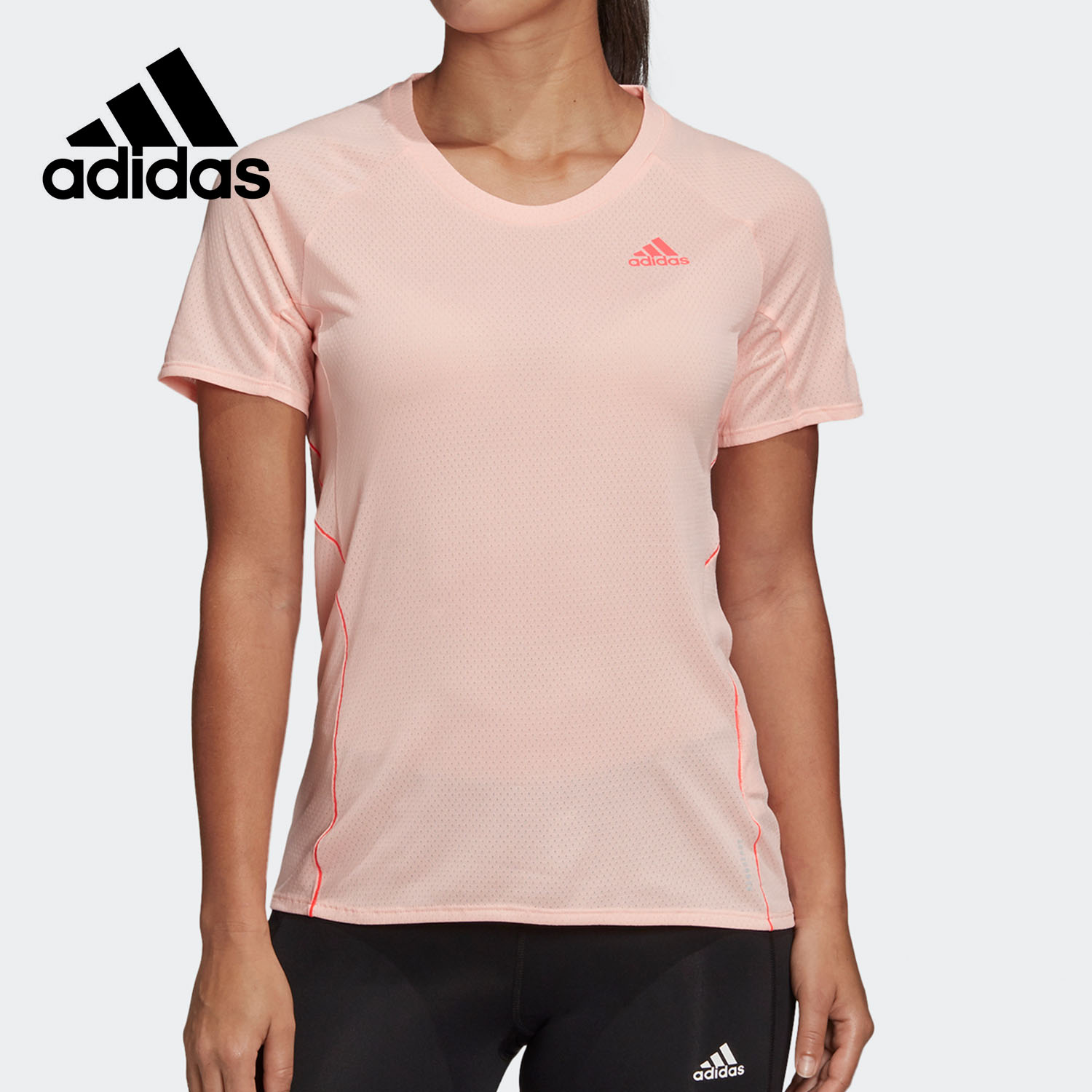 Adidas/阿迪达斯女子跑步系列短袖T恤吸湿快干透气户外运动马拉松 运动服/休闲服装 运动T恤 原图主图