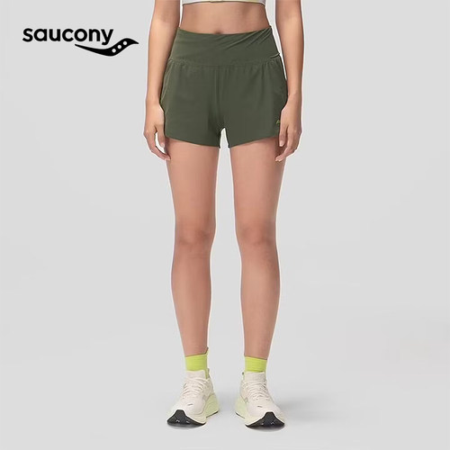 SAUCONY索康尼男女跑步短裤透气速干百搭舒适宽松三分裤夏季新款