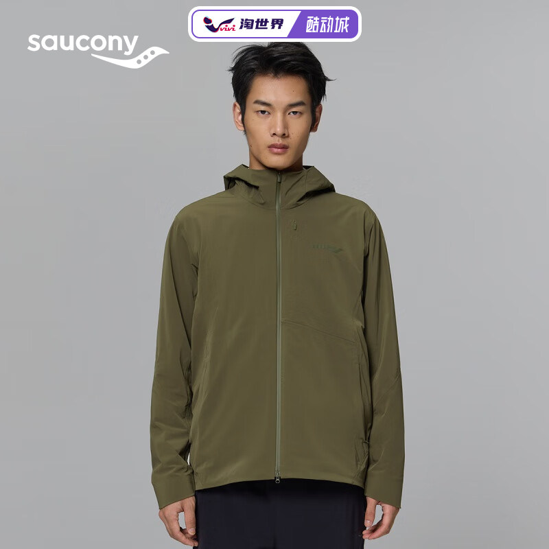 SAUCONY索康尼梭织外套男款户外运动防风秋冬保暖上衣百搭时尚