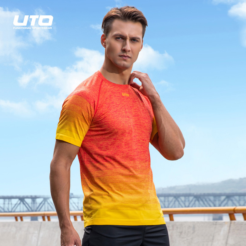 UTO悠途男女跑步短袖快干运动衫