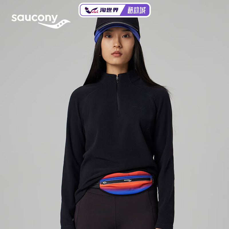 Saucony索康尼女针织立领半开卫衣户外百搭长袖秋冬新款休闲防风