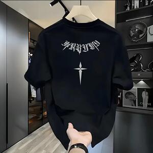 专柜品质~潮流个性印花短袖男士夏季宽松百搭圆领上衣