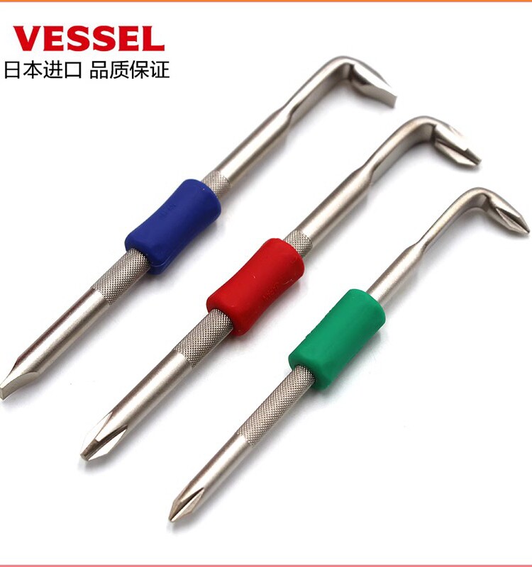 원래 일본 VESSEL WEIWEI 90도 직선 팔꿈치 Z 자형 드라이버 L 자형 좁은 공간 십자형 드라이버