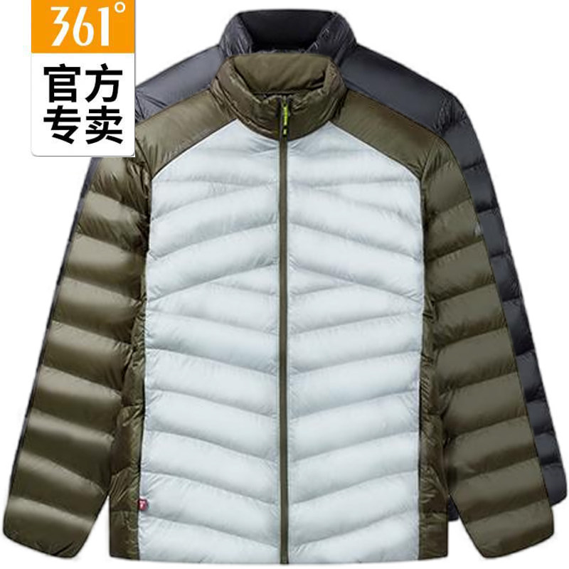 361度男款冬季保暖立领短款棉服图片