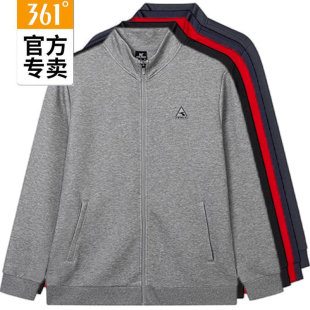 361男式开襟运动卫衣立领新品2024秋针织男子综训外套55Z43400