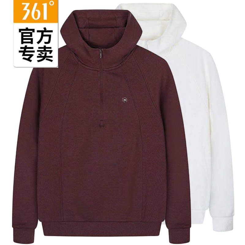 361女款半开襟连帽卫衣新品2025冬拉链帽衫女士休闲上衣56Z544806