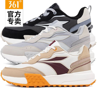 361度女鞋运动鞋轻便高弹2023冬防滑透气学生复古文化鞋58Z346775