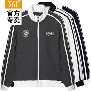 361度女装2025春秋新款运动综训休闲立领开襟卫衣56Z539053A