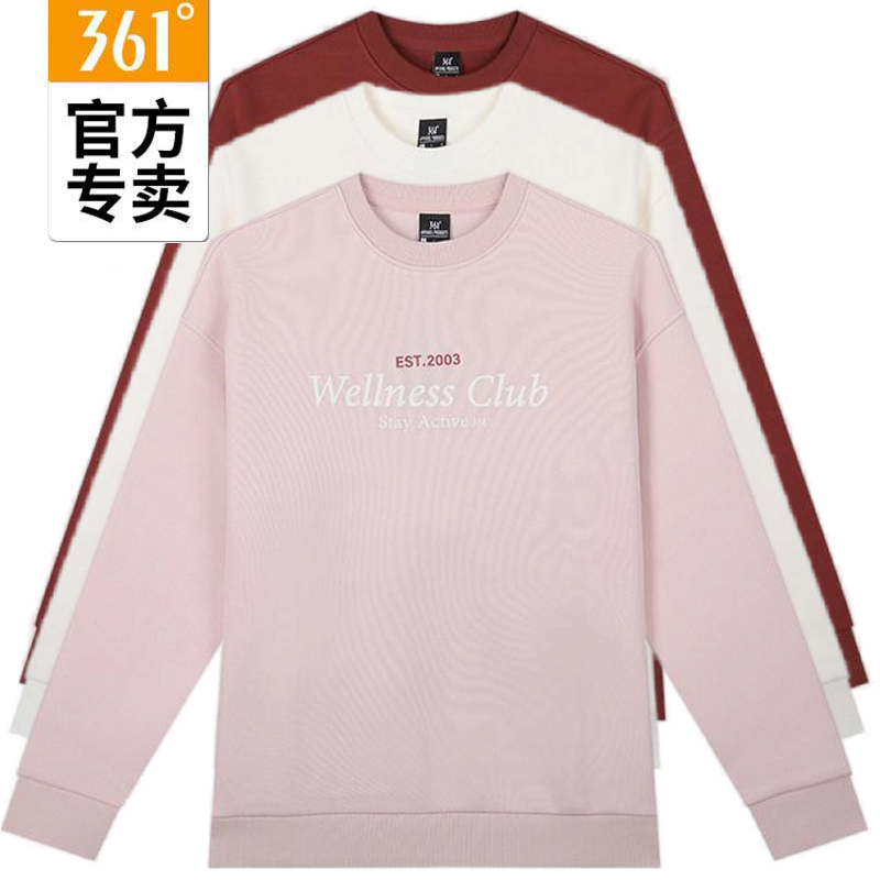 361度女款春季时尚圆领套头卫衣