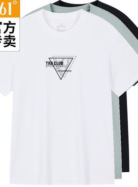 361度男士轻薄T恤圆领新品2024夏运动短袖男子休闲半袖55Z424118