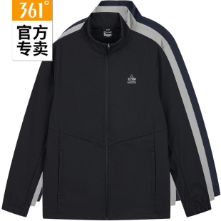 361度男式立领单风衣新品2024春季男子运动外套综训上衣55Z414615