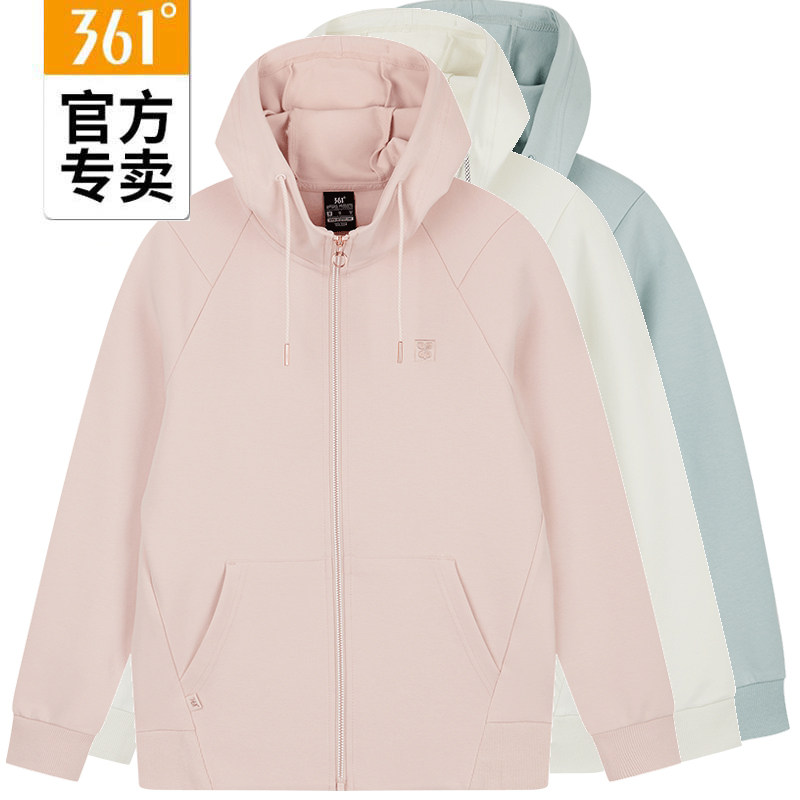 361女子运动外套连帽新品2024春开襟卫衣女士休闲上衣56Z414009A