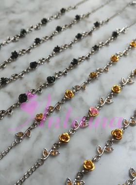 玫瑰脚链洛丽塔ins风荆棘