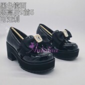 antaina松糕厚底鞋 名媛风日系日常优雅蝴蝶结增高新款 2323