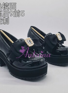 antaina松糕厚底鞋名媛风日系日常优雅蝴蝶结增高新款2323