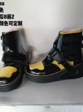 工厂实拍机能风朋克厚底鞋运动风拼色增高个性化可定制