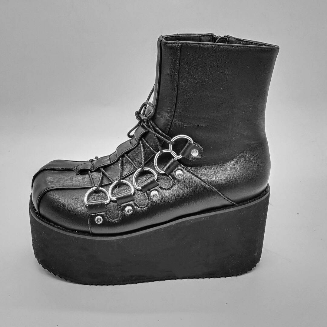 ANTAINA PLATFORM SHOES PUNK ROCK STYLE RETRO FASHION CLASSIC ROUND TOE PLATFORM BOOTS 9925