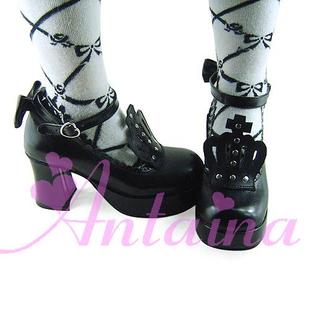 单鞋 公主皇冠蝴蝶结水钻多色可定制1232 Lolita女鞋 店主实拍大码