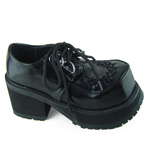 antaina日系松糕厚底凌型头朋克鞋机车鞋9130