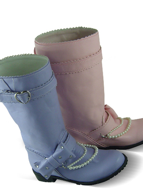 an*tai*na*洛丽塔花边低跟跟珍珠长筒靴花边软妹lolita靴1221