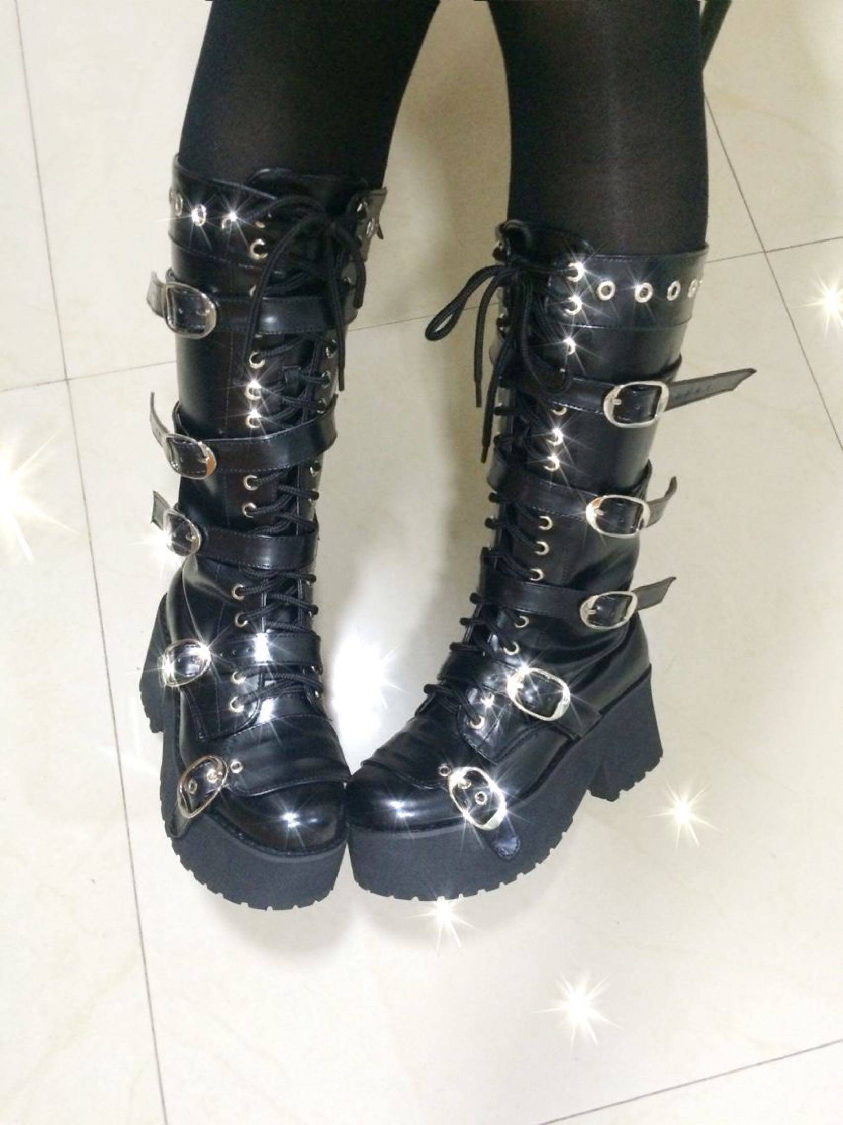 ANTAINA MUFFIN BOOTS PUNK BOOTS RIVET SHOES EUROPEAN STATION TIDE SHOES RIDING BOOTS 9243