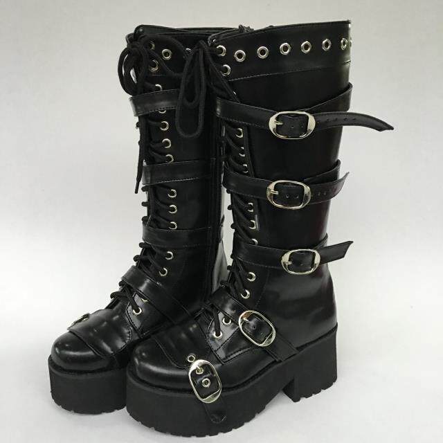 ANTAINA MUFFIN BOOTS PUNK BOOTS RIVET SHOES EUROPEAN STATION TIDE SHOES RIDING BOOTS 9243