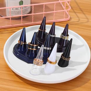 戒指架塑料对戒展示圆柱首饰品店指环扳指展架钻戒展示架道具