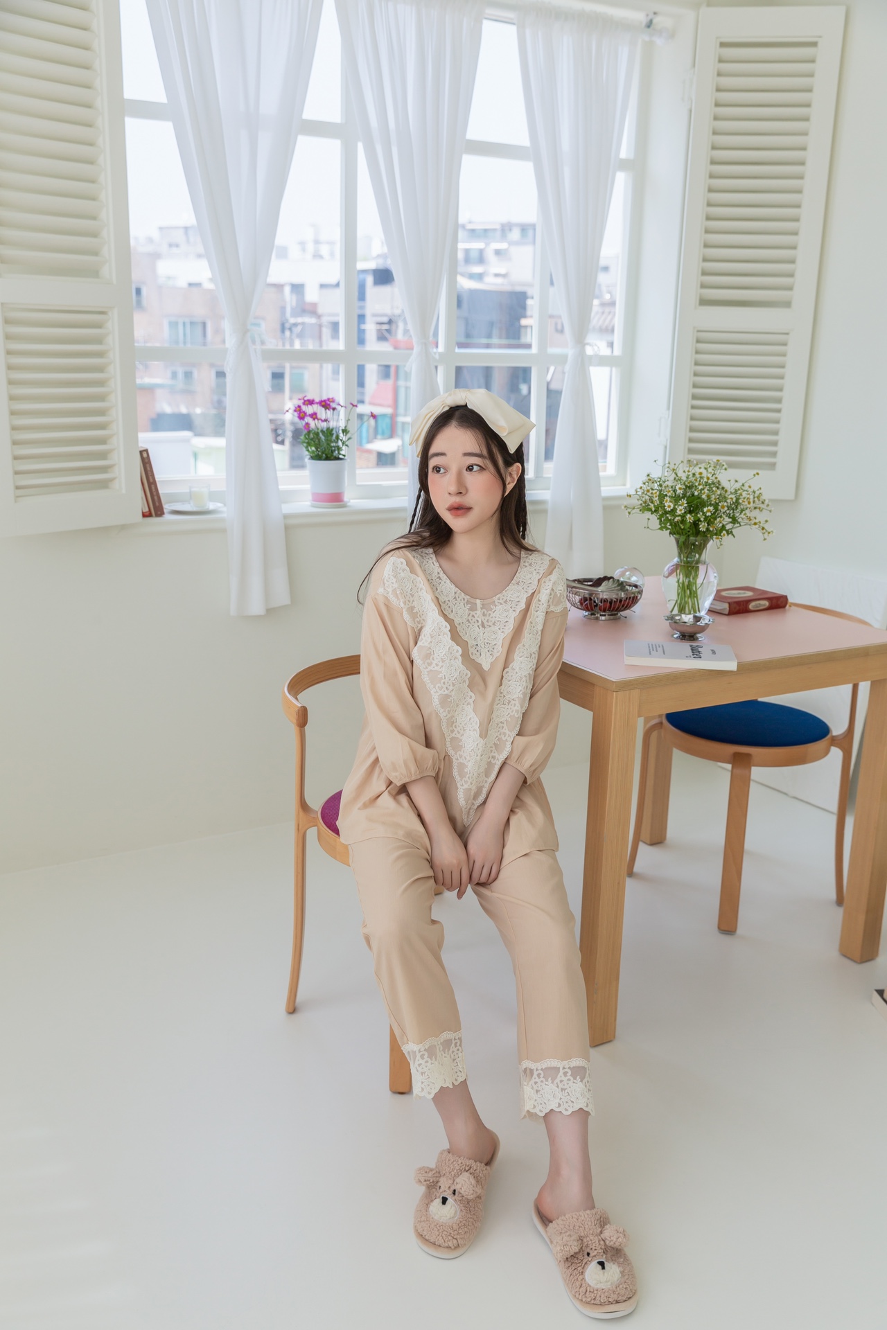 韩国YQ2025新款睡衣女春秋款纯棉长袖家居服套装可外穿 喜欢私信