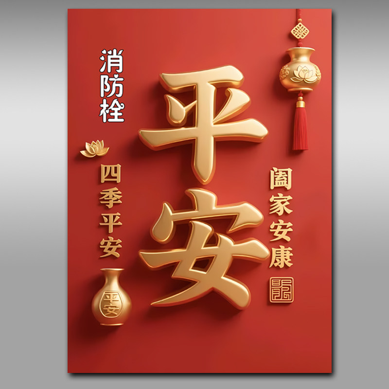 消防栓贴纸消火栓使用方法标识贴软装墙贴