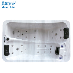 阳台天台小花园家用双人恒温spa浴缸 免维护浴缸 专业户外浴缸