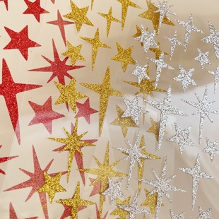 星星贴纸bling bling stickers四角星五角星亮闪闪儿童小贴画手账