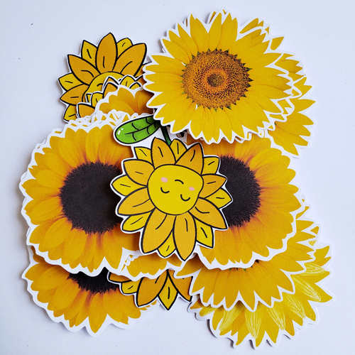 靖童向日葵贴纸纸贴画