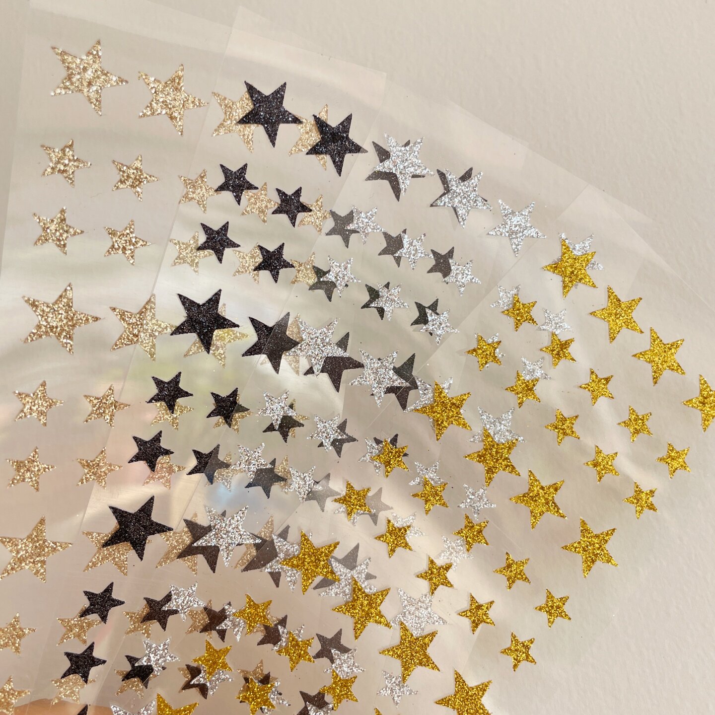 小星星贴纸星星贴画金色五角星粘贴防水可爱闪光金粉应援贴画活动