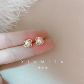 耳饰女 高级感复古法式 优雅气质珍珠耳钉小众设计耳环2026新款 爆款