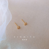 早春珍珠花朵小耳钉女纯银迷你简约百搭气质耳环2026年新款 潮耳饰