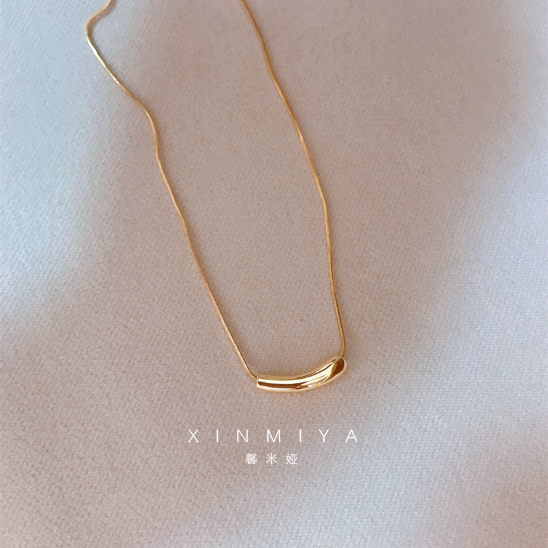 馨米娅2024新款夏季轻奢弯管项链