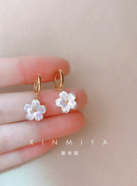 馨米娅日韩女小清新花朵耳扣